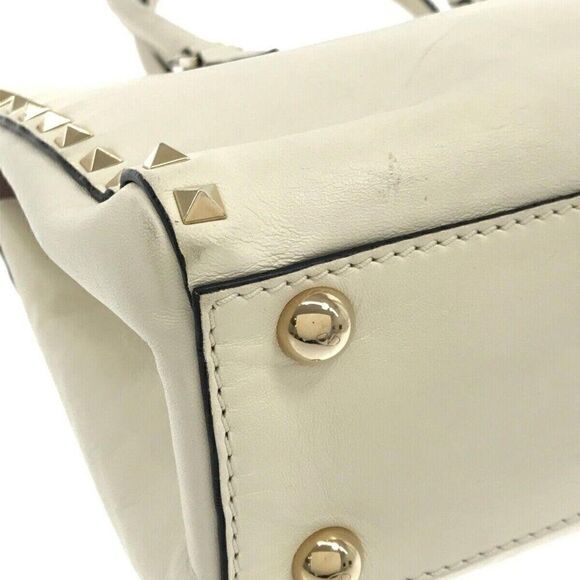 VALENTINOGARAVANI Cream Leather Tote Bag - Picture 5 of 12